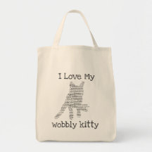 Wobly Kattunge CH Cat Tote Bag Market Bag