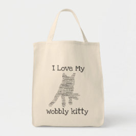 Wobly Kattunge CH Cat Tote Bag Market Bag Tygkasse