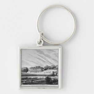 Woburn Abbey, Bedfordshire Fyrkantig Silverfärgad Nyckelring