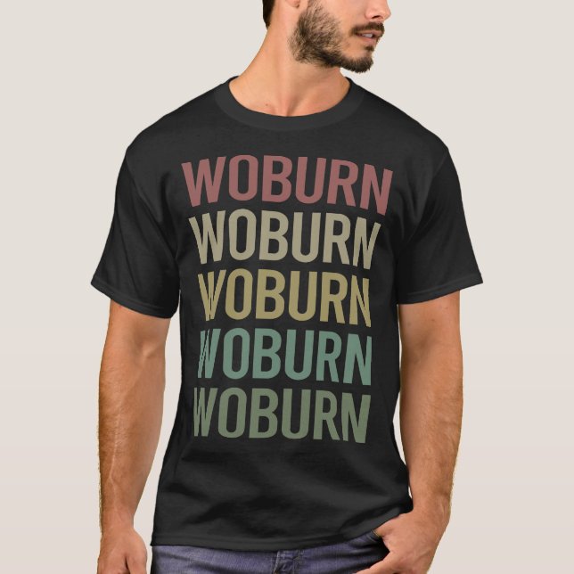 Woburn för färgstark text t shirt (Framsida)