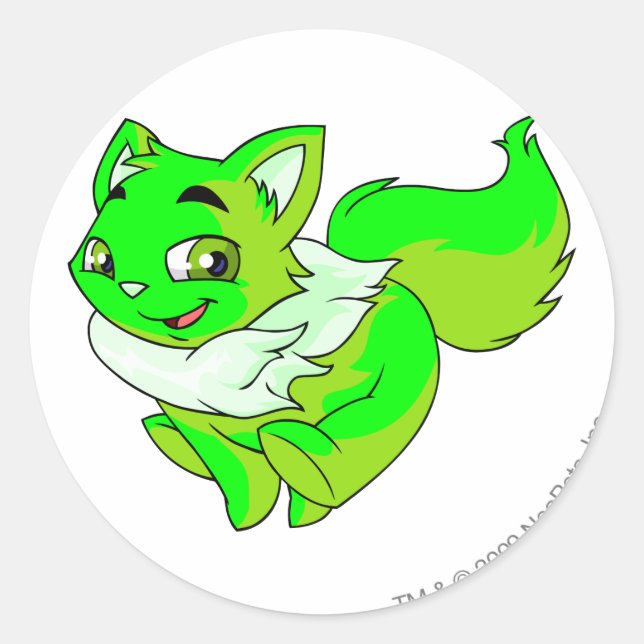 Wocky Glowing Runt Klistermärke (Framsida)