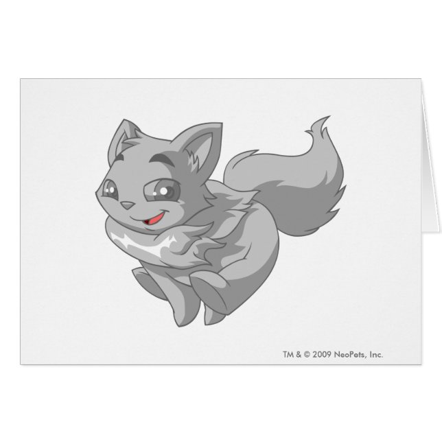 Wocky silver hälsningskort (Framsidan Horizontal)