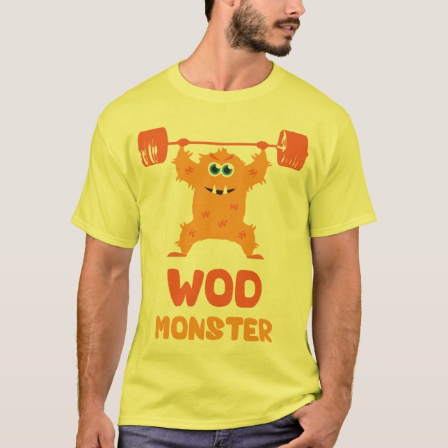 WOD Monster (Cute Barbell Snatch Monster) Tröja (Framsida)