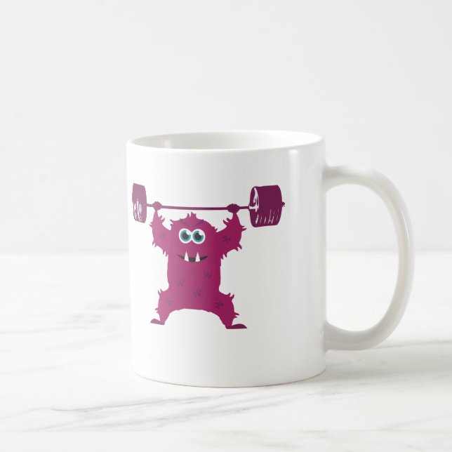 WOD-monster (gulligt skivstångbrottstyckemonster) Kaffemugg (Höger)
