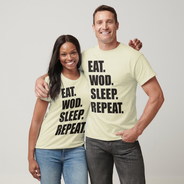 WOD Motivering - Ät, WOD, Sömn, Upprepa T-shirt (Unisex)