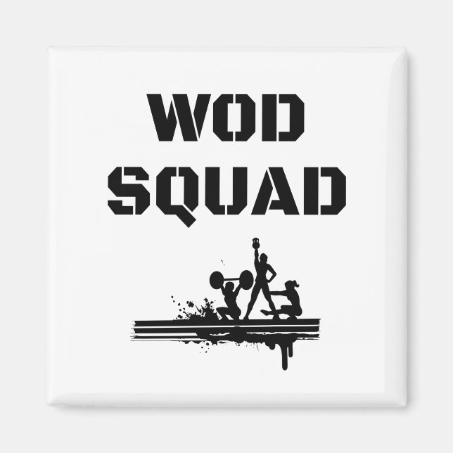 WOD SQUAD - Unik, korsäcksinspirerad Magnet (Framsidan)