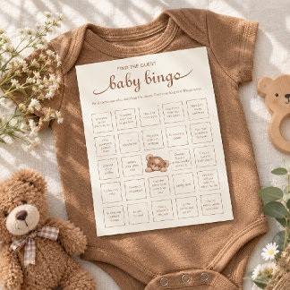 Wodland Björn hitta gäst baby bingo spel