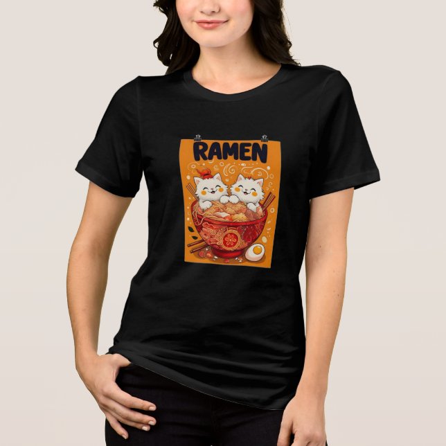 Woens Tshirt Ramen T Shirt (Framsida)