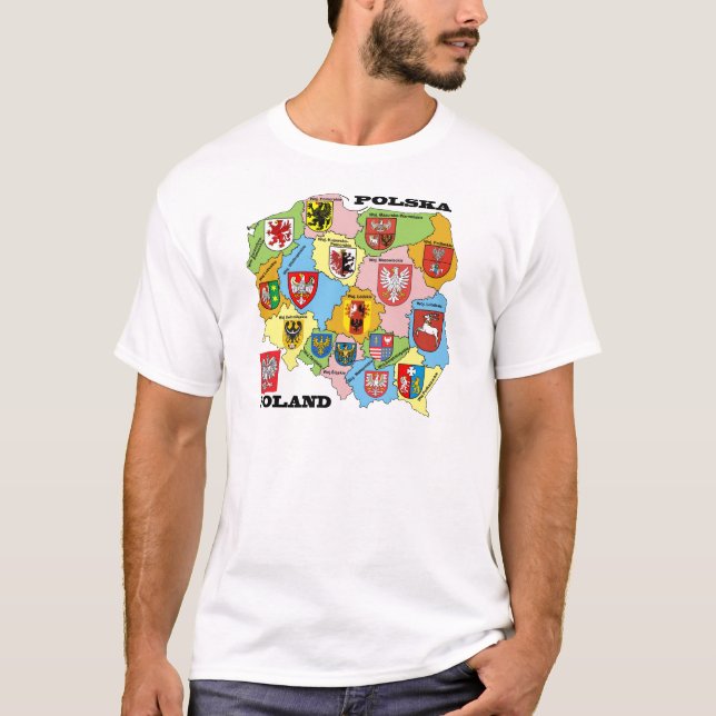 Wojewodztwa Polski_mapa T-shirt (Framsida)