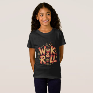 Wok & Roll Dim Sum Asiatisk Mat Vintage Retro Fynd T Shirt