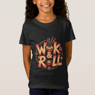 Wok & Roll Dim Sum Asiatisk Mat Vintage Retro Fynd T Shirt