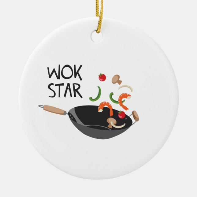 Wok Star Julgransprydnad Keramik (Framsidan)