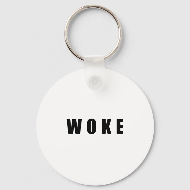 "WOKE" (BRIGHT)-knappens nyckelkedja Nyckelring (Framsida)