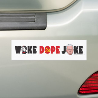 Woke Dope Joke Bumper Sticker Bildekal