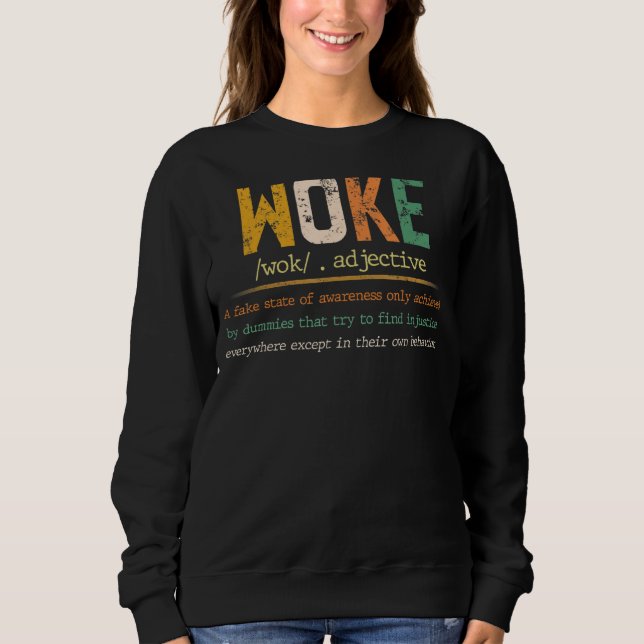 Woke Funny Definition Funny Quote T Shirt (Framsida)
