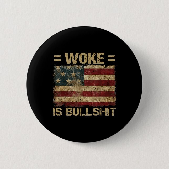 Woke is Bull Lny Trump Anti Woke Knapp (Framsida)