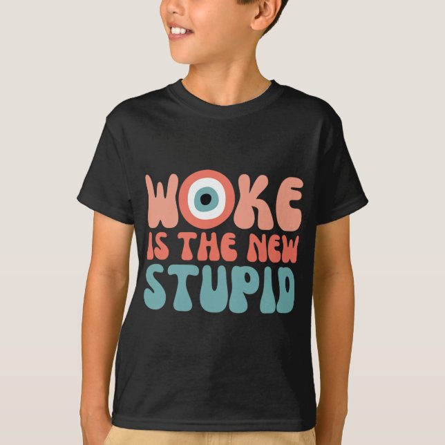 Woke Is The New Stud Funny Anti Woke Conservative  T Shirt (Framsida)