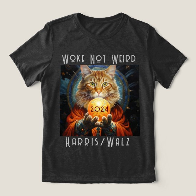 Woke Not Konstig Harris/Walz 2024 T-Shirt (Design Framsida)