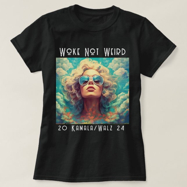 Woke Not Konstig Kamala Voter T-Shirt (Design framsida)