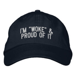 "WOKE" & PROUD Embroized Hat Broderad Keps