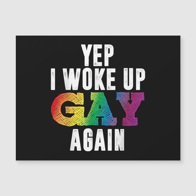 Woke Up Gay - Pride Rainbow Queer Gay CSD Party LG (Framsida)