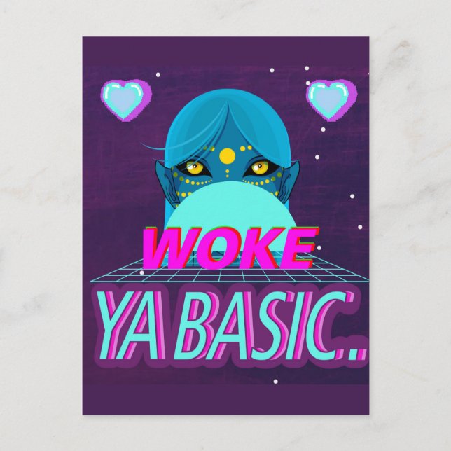 Woke ya basic vykort (Framsida)