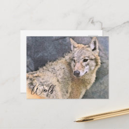 Wolf ポストカード vykort