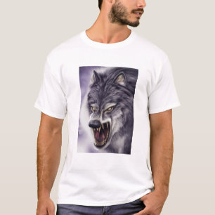 Wolf Art Beast With Fangs Tee - Attack Mode T-shir