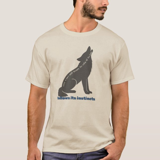 wolf artwork t shirt (Framsida)