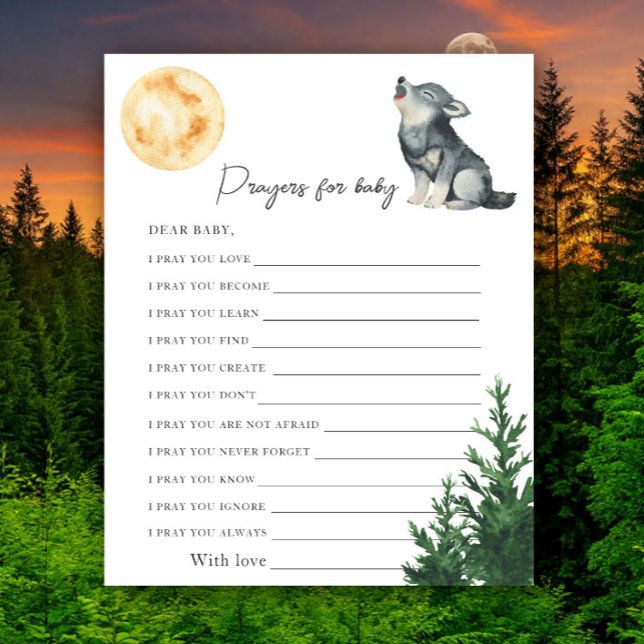 Wolf baby shower - Prayers for baby (Skapare uppladdad)