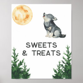 Wolf Baby Shower Sweets and Treats Poster
