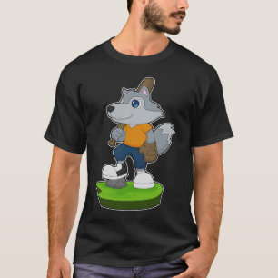 Wolf Baseboll Basebollträ Sport T Shirt