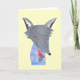 Wolf Bird Sweet jag älskar dig Alla hjärtans dag-k Helgkort