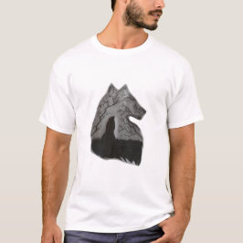 Wolf Blyertsteckad T-Shirt | Realistisk Varg Ritni