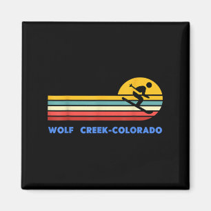 Wolf Creek Colorado Skidåkning Skidåkare Skida Ret Magnet