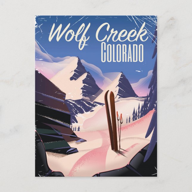 Wolf Creek Colorado skidposter Vykort (Framsida)