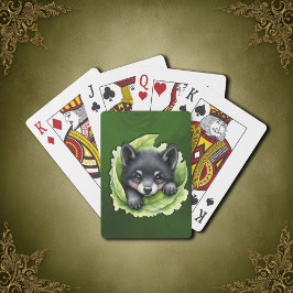 Wolf cub in the green: casinokort