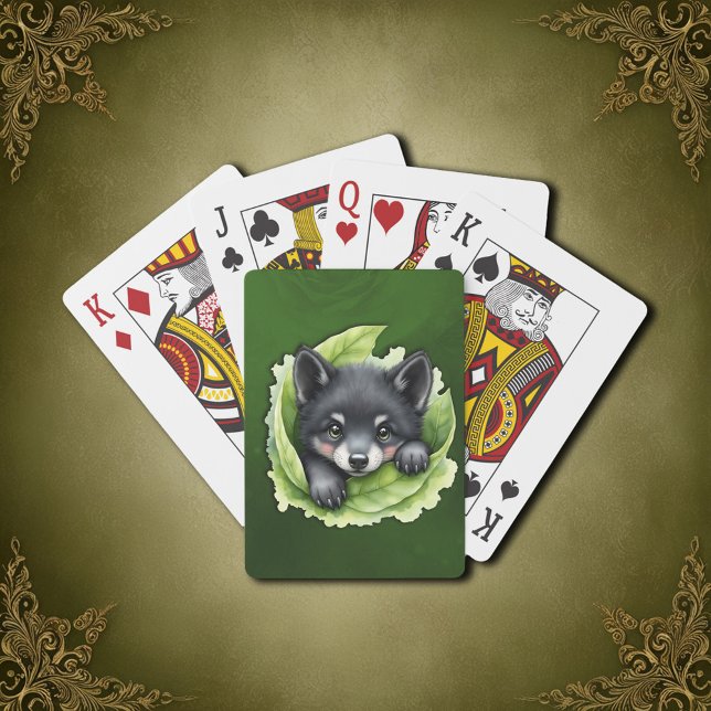 Wolf cub in the green: casinokort (Skapare uppladdad)