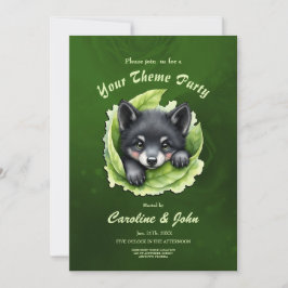 Wolf cub in the green: inbjudningar