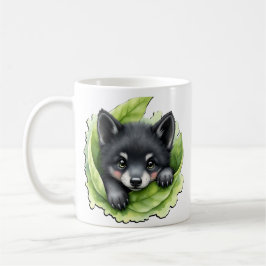 Wolf cub in the green: kaffemugg