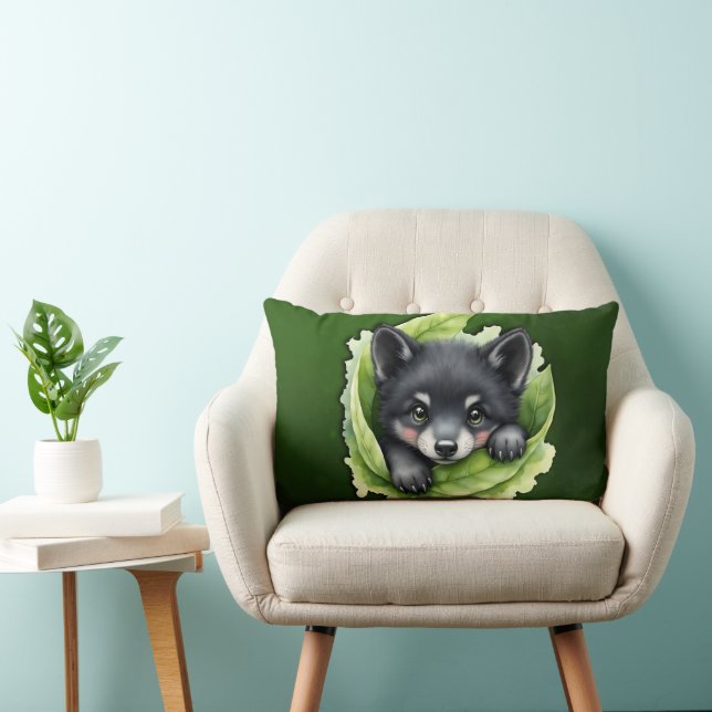 Wolf cub in the green: lumbarkudde (Stol)