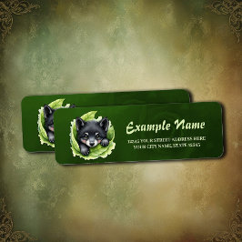 Wolf cub in the green returadress etikett