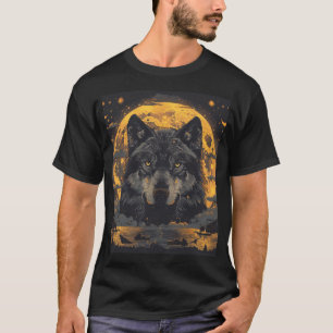 Wolf Design Herr T-shirt med vargar