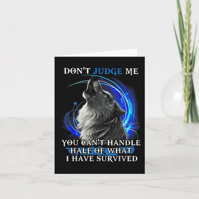 Wolf Don't Judge Me You Can't Handle Half  Kort (Framsida)