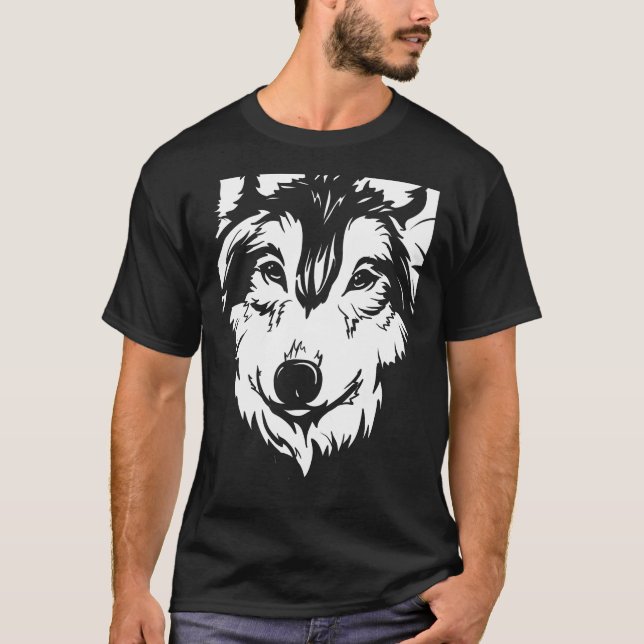 Wolf drawing t shirt (Framsida)