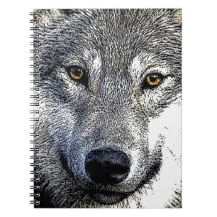 Wolf Eyes Artwork Anteckningsbok Med Spiral