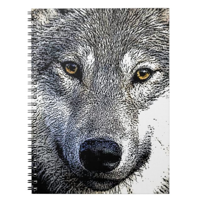 Wolf Eyes Artwork Anteckningsbok Med Spiral (Framsidan)
