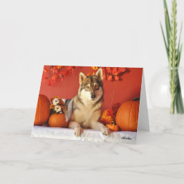 Wolf Fall Holiday Greeting Card Helgkort