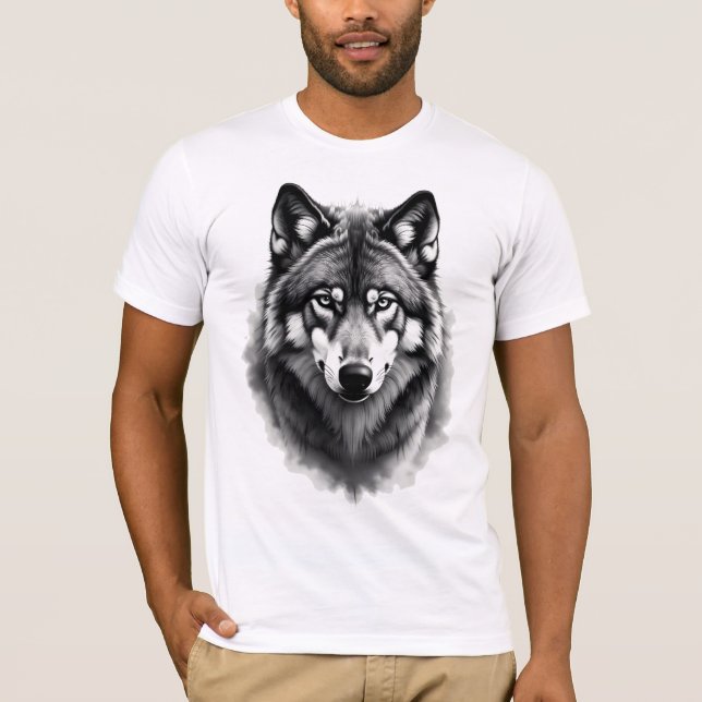 Wolf, Fenrir, Göktürk T Shirt (Framsida)