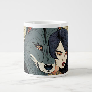 Wolf Geschenk Frau Jugendstil Russland Ornament Jumbo Mugg